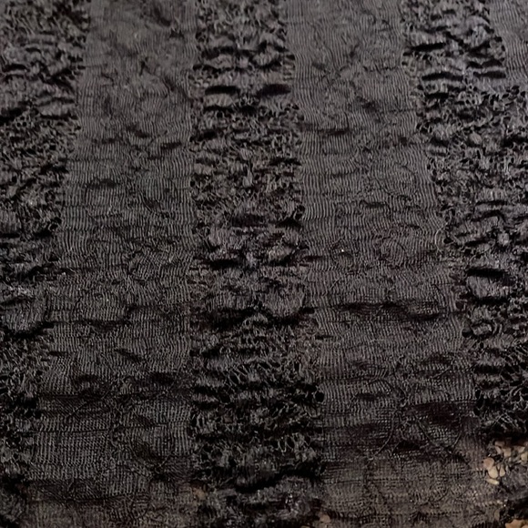 b.i.y.a.y.c.d.a. Black Ruched 3/4 Sleeve Lace and Sequined Blouse - Picture 11 of 13